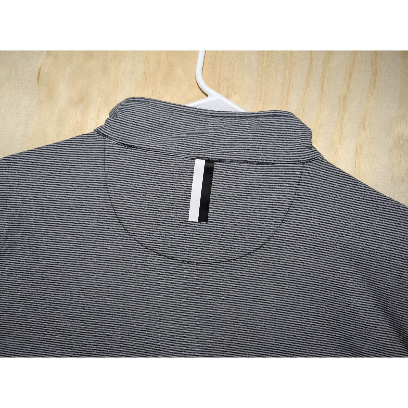 Other Rhoback Men's XL Quarter Zip Pullover Micro Stripe Gray Size US XL / EU 56 / 4 - 8 Thumbnail