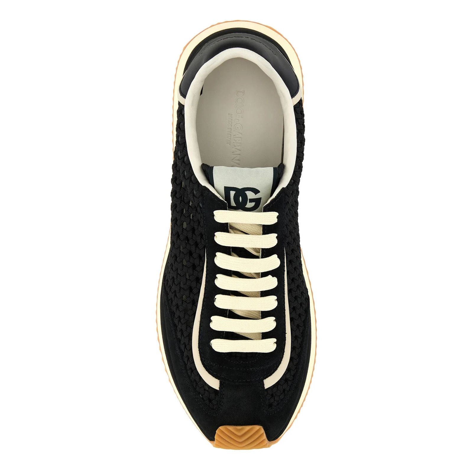 DOLCE&GABBANA Black Fabric Sneakers New & Authentic (Size (M
