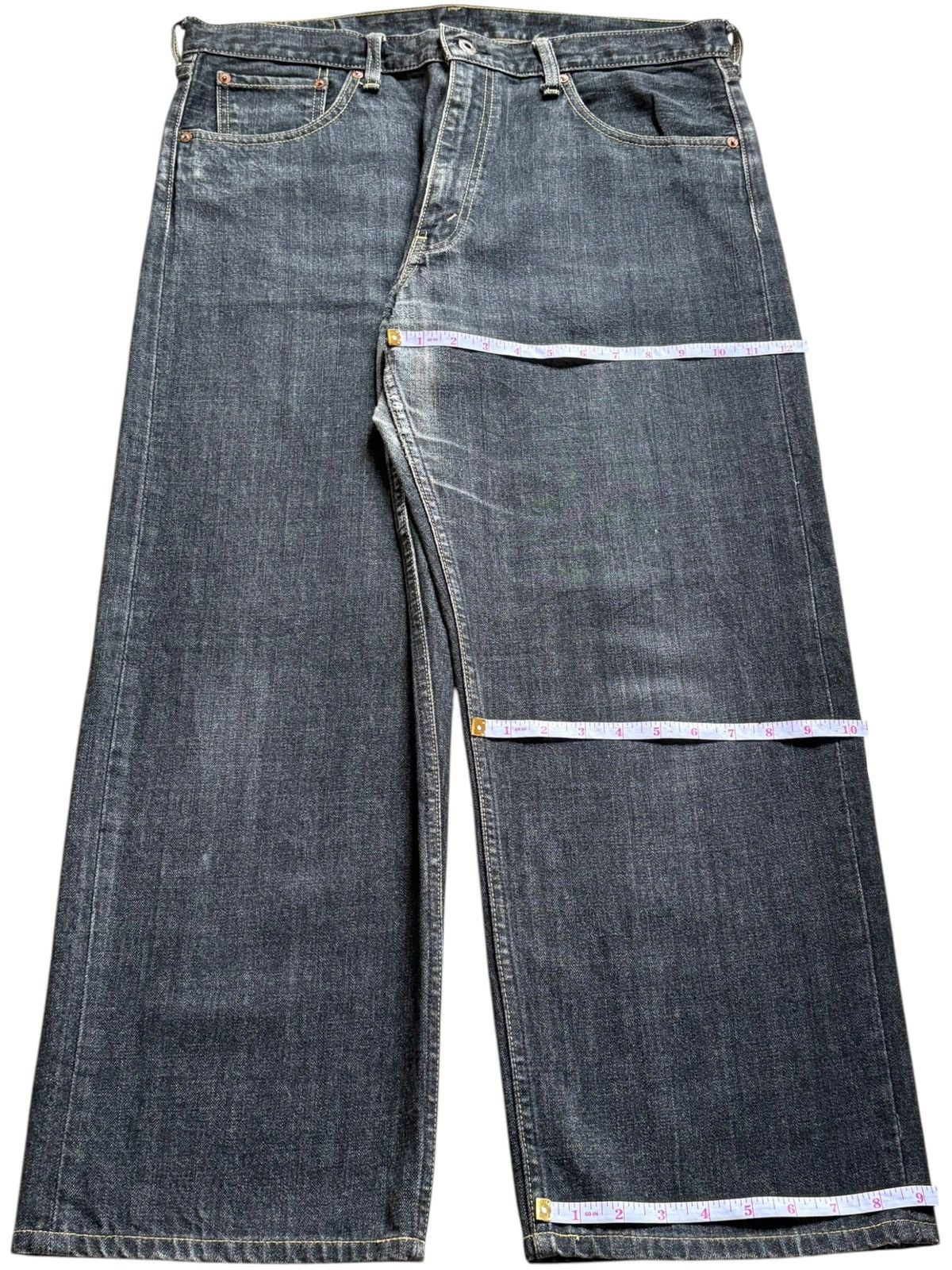 LVC × Levi's × Levi's Vintage Clothing Vintage 90s Levis 503 Black Loose Baggy Jeans Size US 36 / EU 52 - 15 Thumbnail
