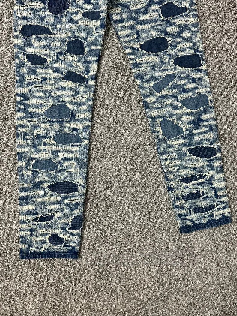 Givenchy Givenchy SizeXL Ripped Slim Fit Denim Jeans for Men - Mid B Size US 29 - 9 Thumbnail