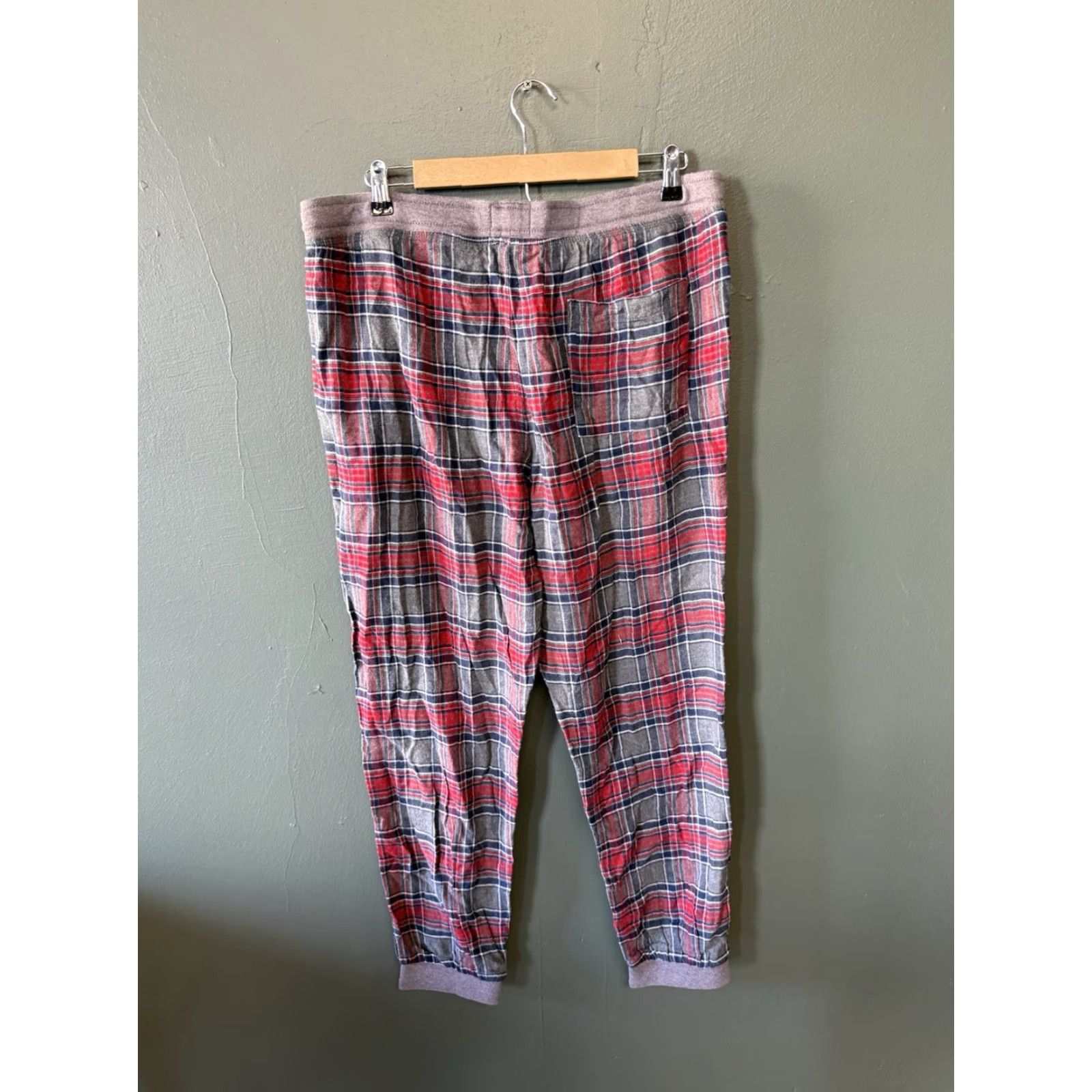 American Eagle Outfitters American Eagle Pants Mens Adult Large Red Plaid Lounge Drawstring NWT Size US 33 - 2 Thumbnail