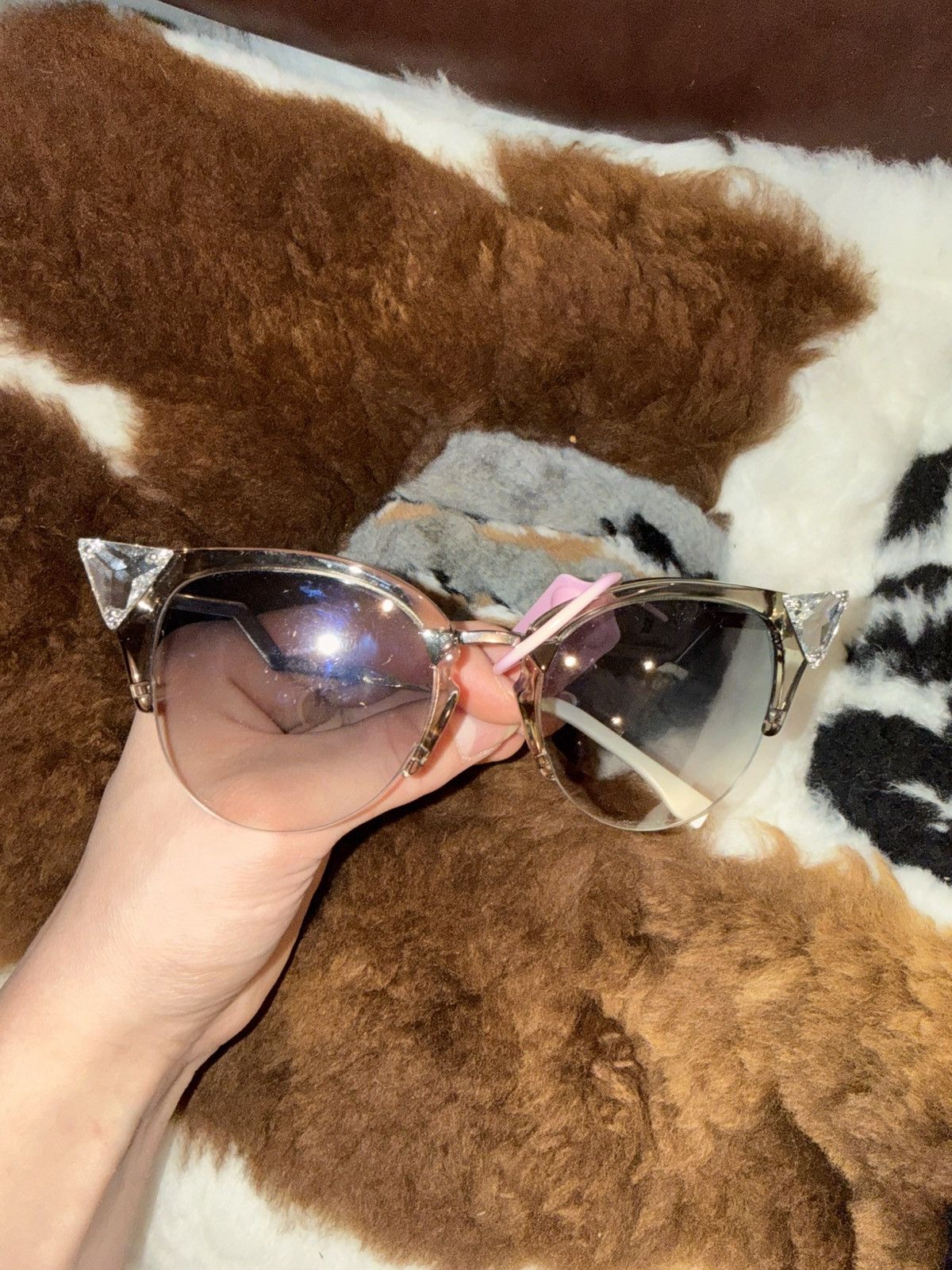 Fendi Fendi Rhinestone Sunglasses Vintage Size ONE SIZE - 2 Thumbnail