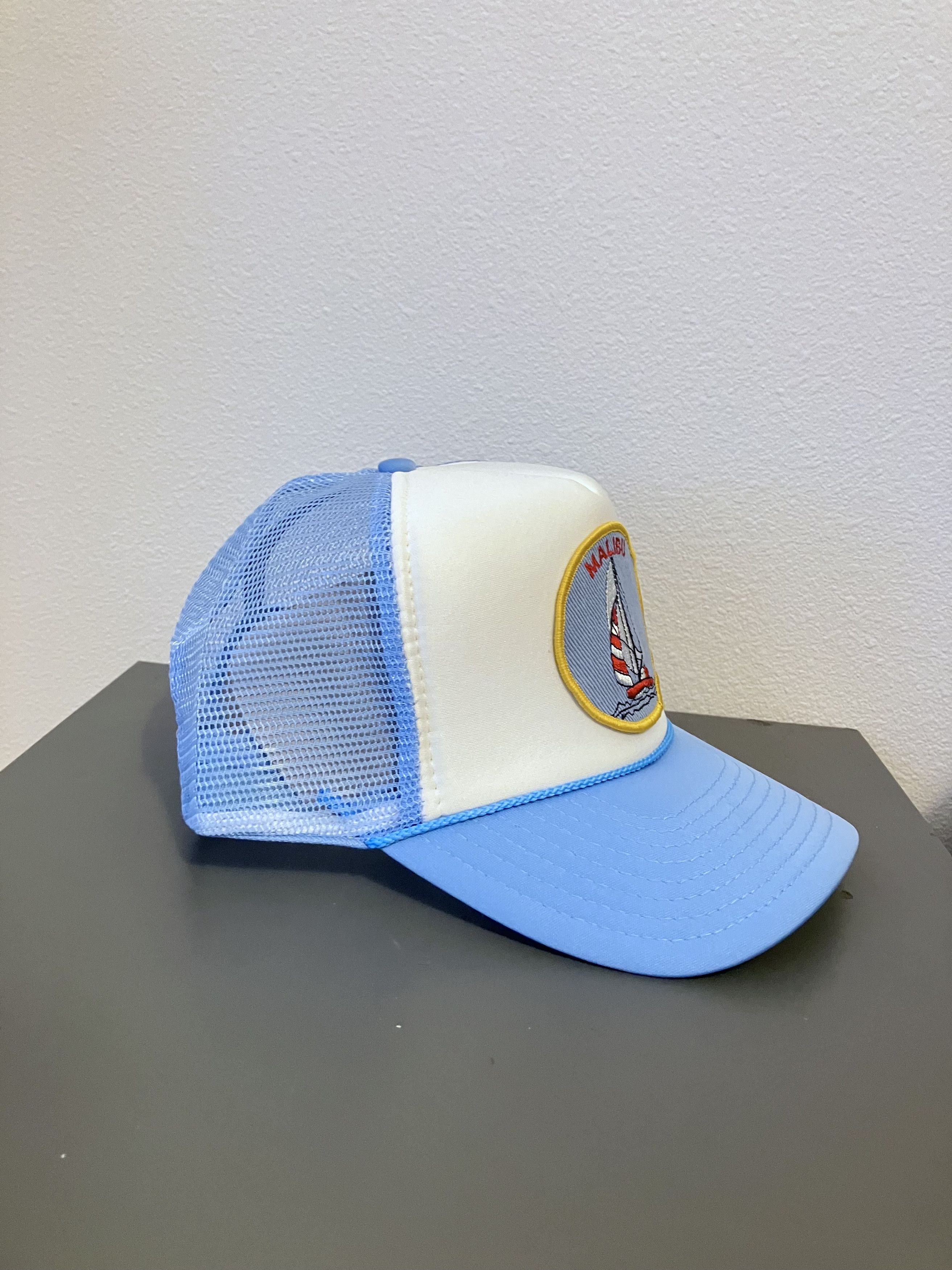 Otto Vintage Malibu CA Trucker Hat white/baby blue RARE Size ONE SIZE - 2 Thumbnail