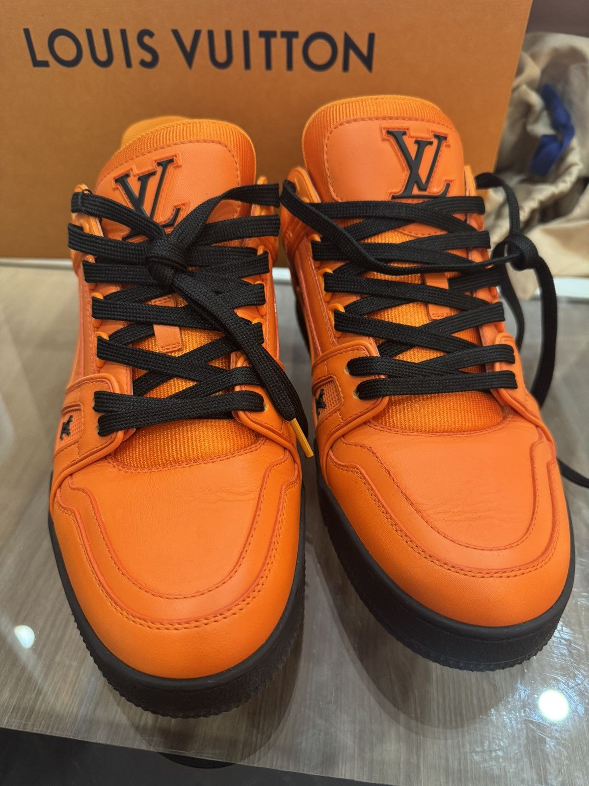 Louis Vuitton Louis Vuitton trainers orange/ black Size US 7.5 / EU 40-41 - 3 Thumbnail