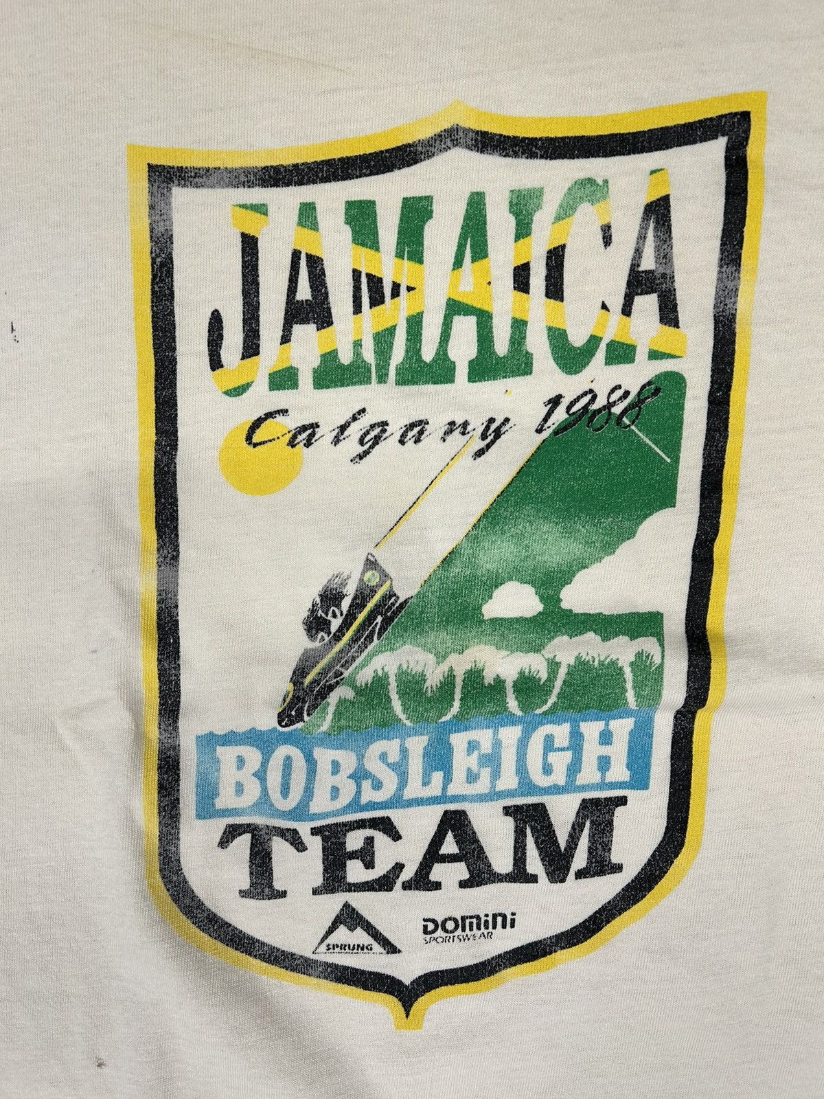 USA Olympics × Vintage Crazy Vintage 1988 Jamaica Bobsleigh Team Olympic Tee Shirt Size US L / EU 52-54 / 3 - 2 Thumbnail