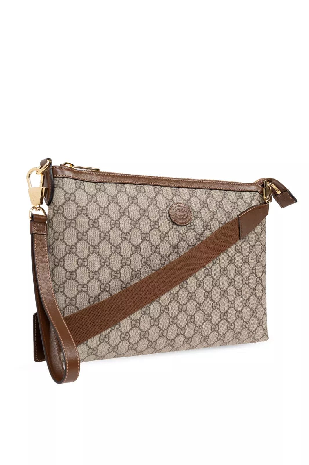 Gucci GUCCI Interlock G Beige/Ebony GG Canvas Messenger Bag Size ONE SIZE - 4 Thumbnail