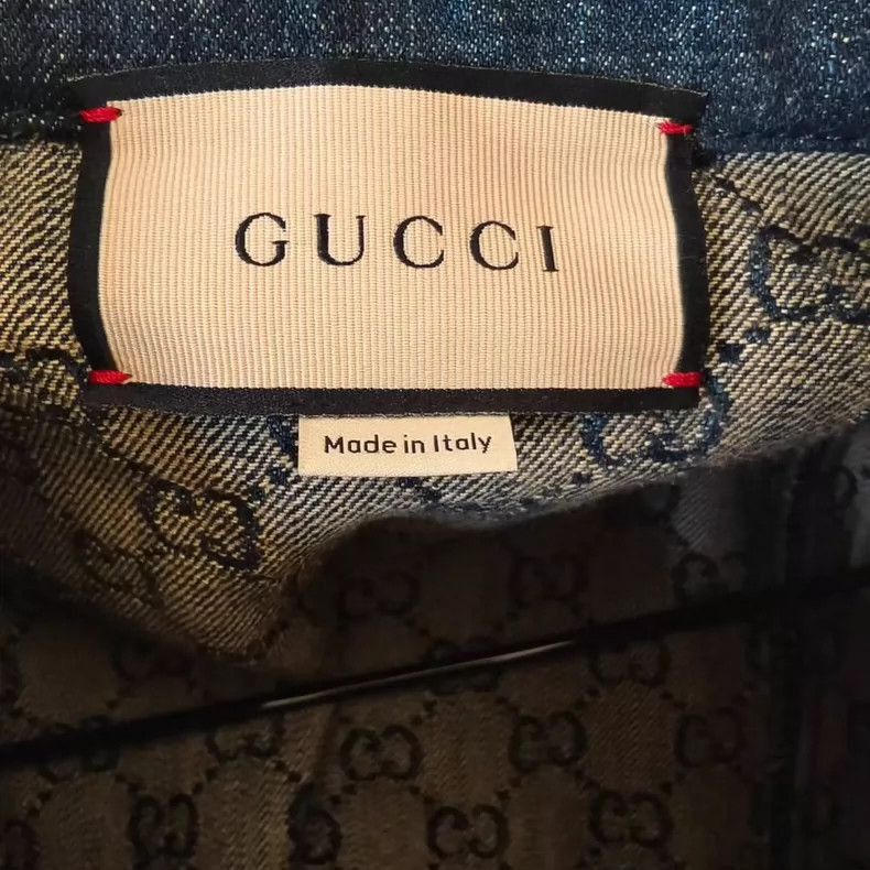 Gucci Gucci Dark Blue Logo Denim Jacket-2508 Size US L / EU 52-54 / 3 - 4 Thumbnail