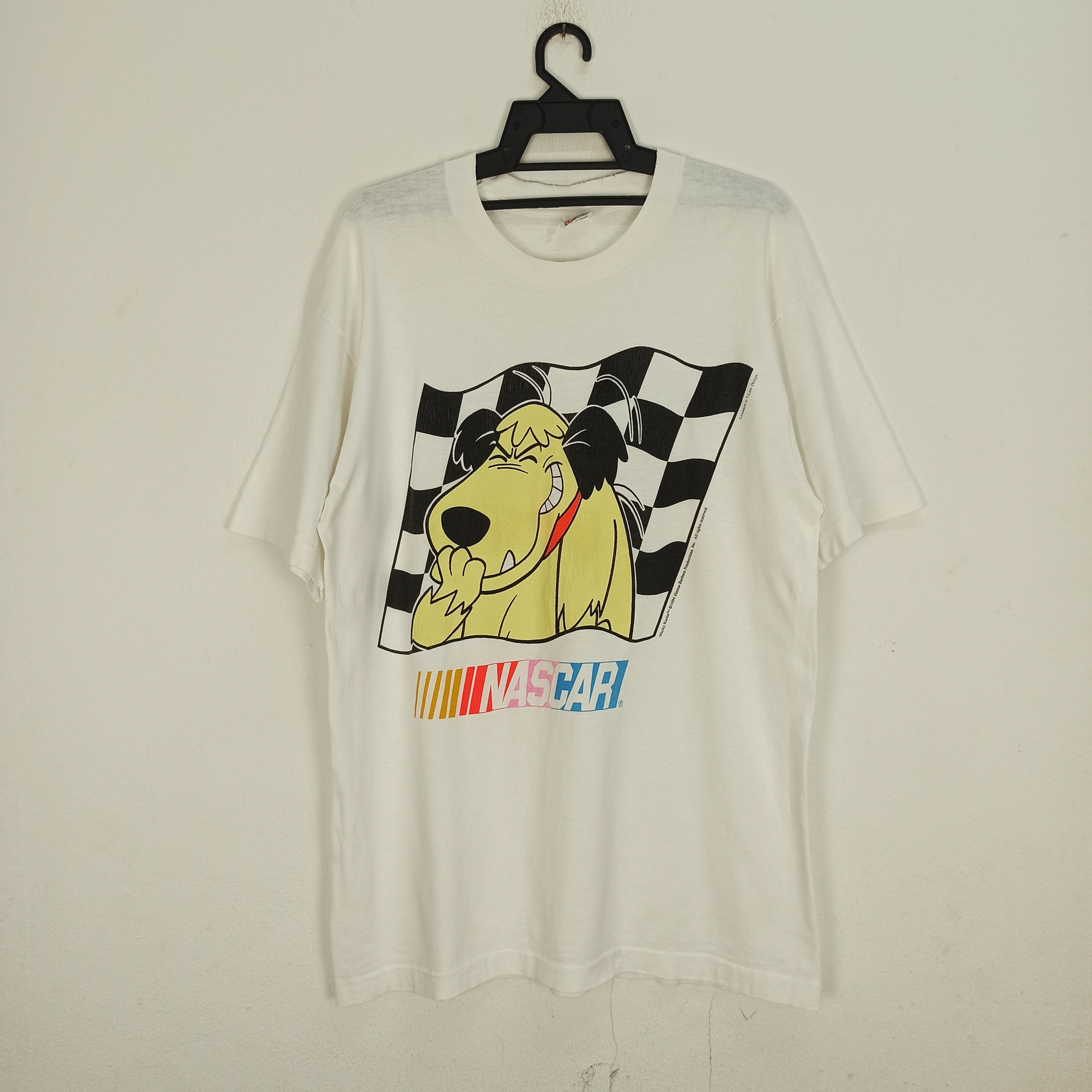 Vintage Distressed 1994 NASCAR Wacky Races Tshirt Very Rare