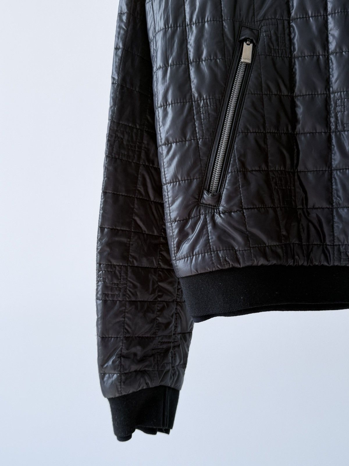 Fendi Fendi Black Quilted Monogram Logo Jacket Size US M / EU 48-50 / 2 - 4 Thumbnail