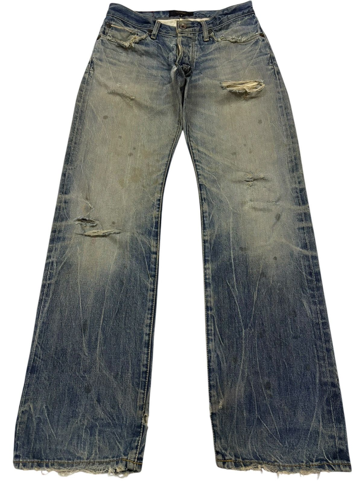 *A VONTADE × If Six Was Nine Vtg A Vontade Kazuyuki Yamakawa Distressed Selvedge Jeans Size US 30 / EU 46 - 2 Thumbnail