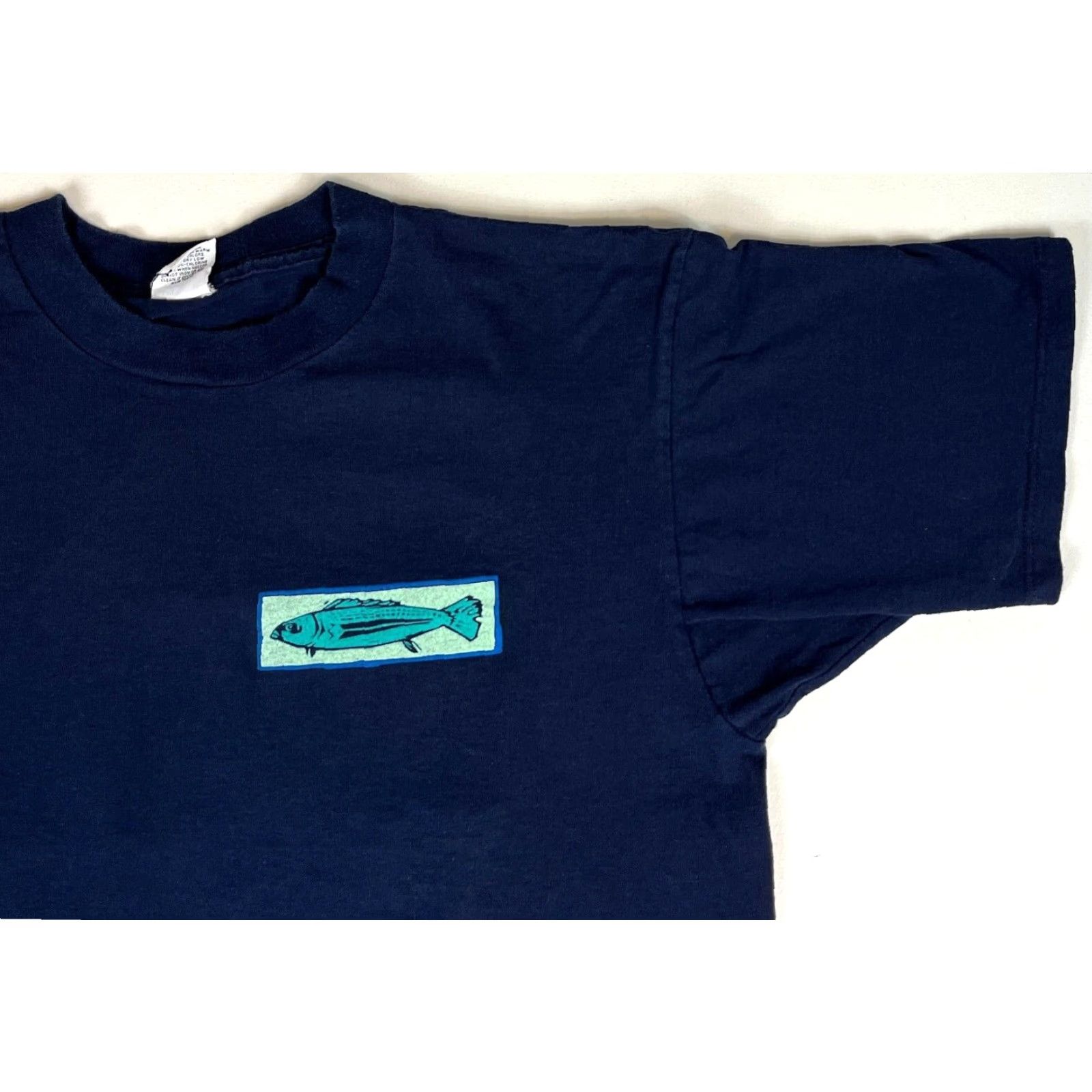 Vintage VINTAGE M Sport T-Shirt XL Navy Fish Double-Sided Men Size US XL / EU 56 / 4 - 4 Thumbnail
