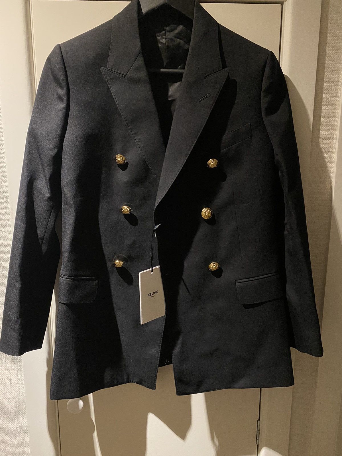 image of Celine Wool Blazer in Black, Women's (Size Small)