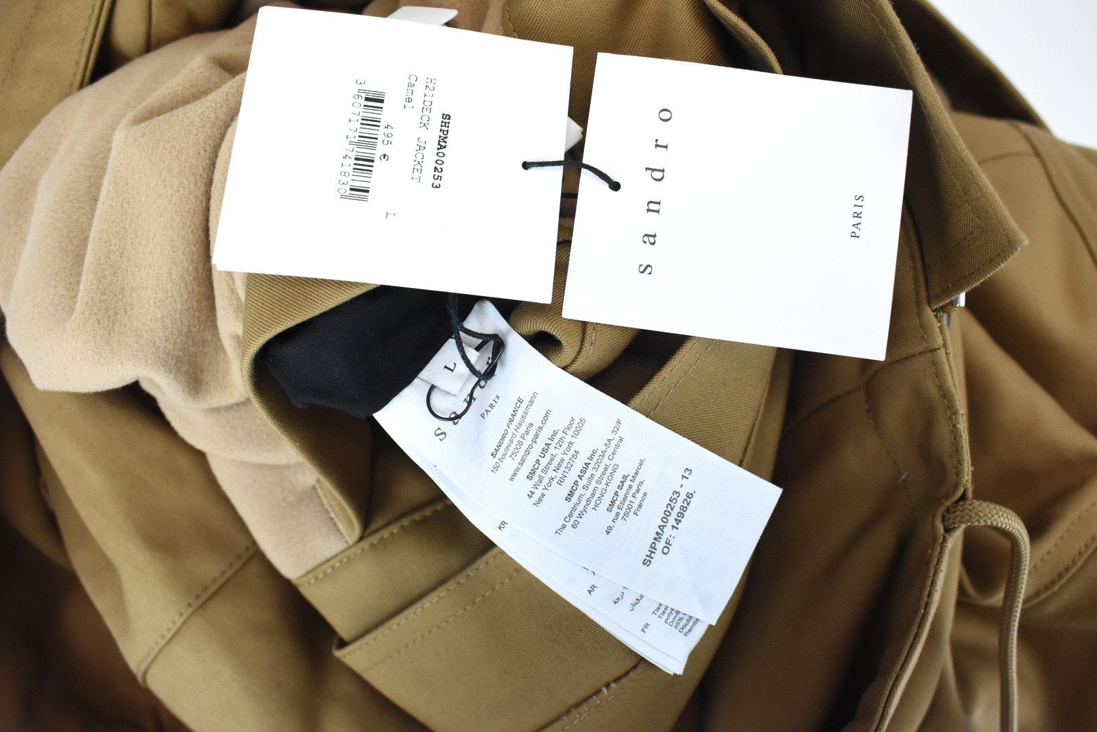 Sandro SANDRO Deck Jacket Men LARGE Full Zip Parka Hooded Lined Size US L / EU 52-54 / 3 - 4 Thumbnail
