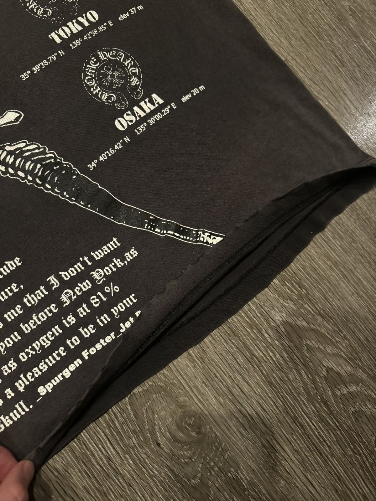 Chrome Hearts THRASHED Joe Foti 2009 Floojin Stamp Tee