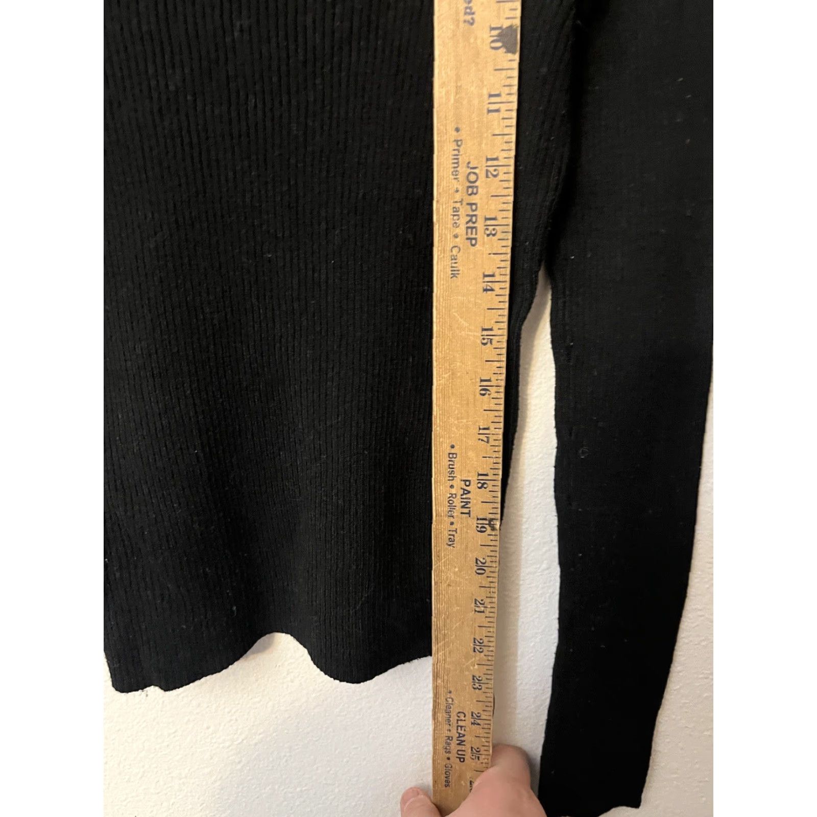 H&M H&M Black Knit Sweater Womens Size L Crew Neck Button Tight Rivbed Pullover Casual Workwear Size L / US 10 / IT 46 - 4 Thumbnail