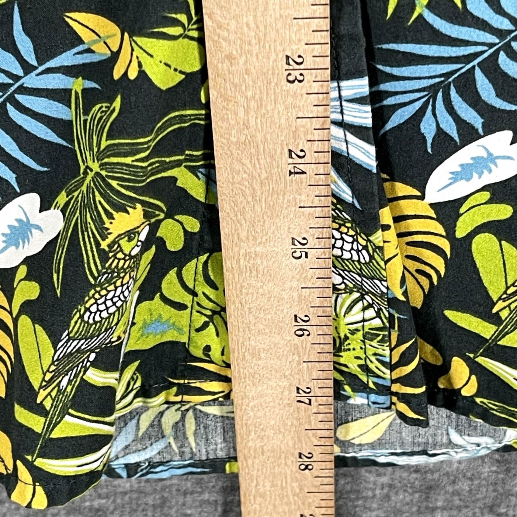 21 Men 21 Men Shirt XS Black Tropical Hawaiian Parrot Leaf Short Sleeve Button Up Mens Size US XS / EU 42 / 0 - 8 Thumbnail