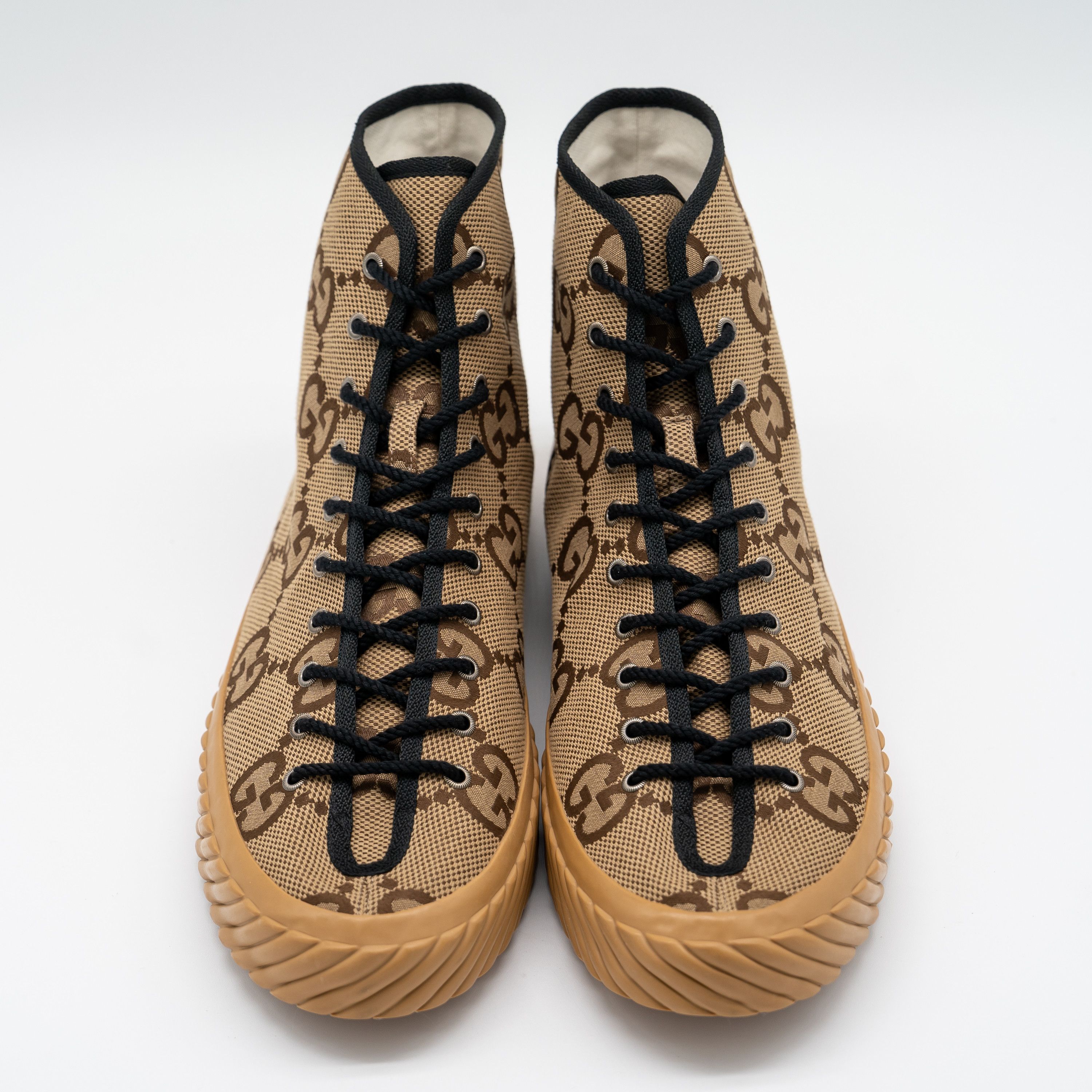 Gucci 16.5G 17 US Gucci GG Canvas High Top Sneakers Brown Size US 15 / EU 48 - 3 Thumbnail