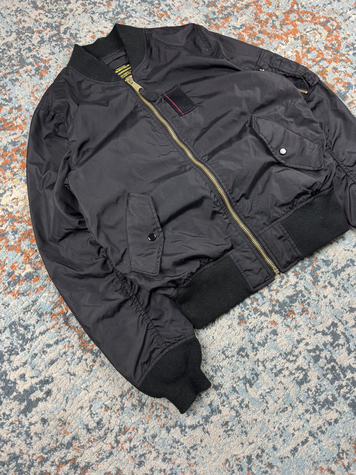 Alpha Industries Vintage Y2K Alpha Industries MA-1 nylon bomber jacket flight Size US M / EU 48-50 / 2 - 3 Thumbnail