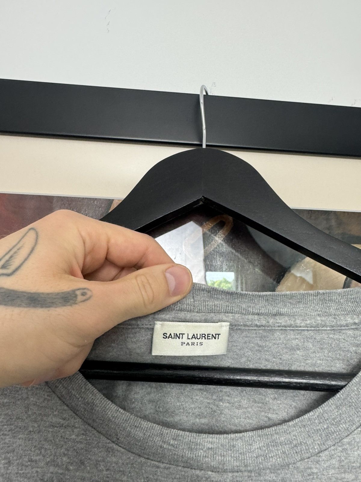 Hedi Slimane × Saint Laurent Paris Saint Laurent Paris Tee SLP Hedi Slimane Snake YSL Print Size US M / EU 48-50 / 2 - 3 Thumbnail