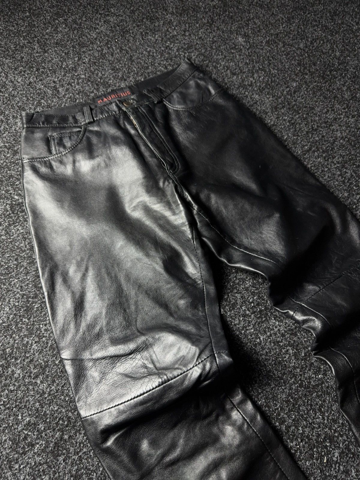 Leather Y2K Vintage Leather Pants Opium Style Alt Biker USA Rare Size US 28 / EU 44 - 6 Thumbnail