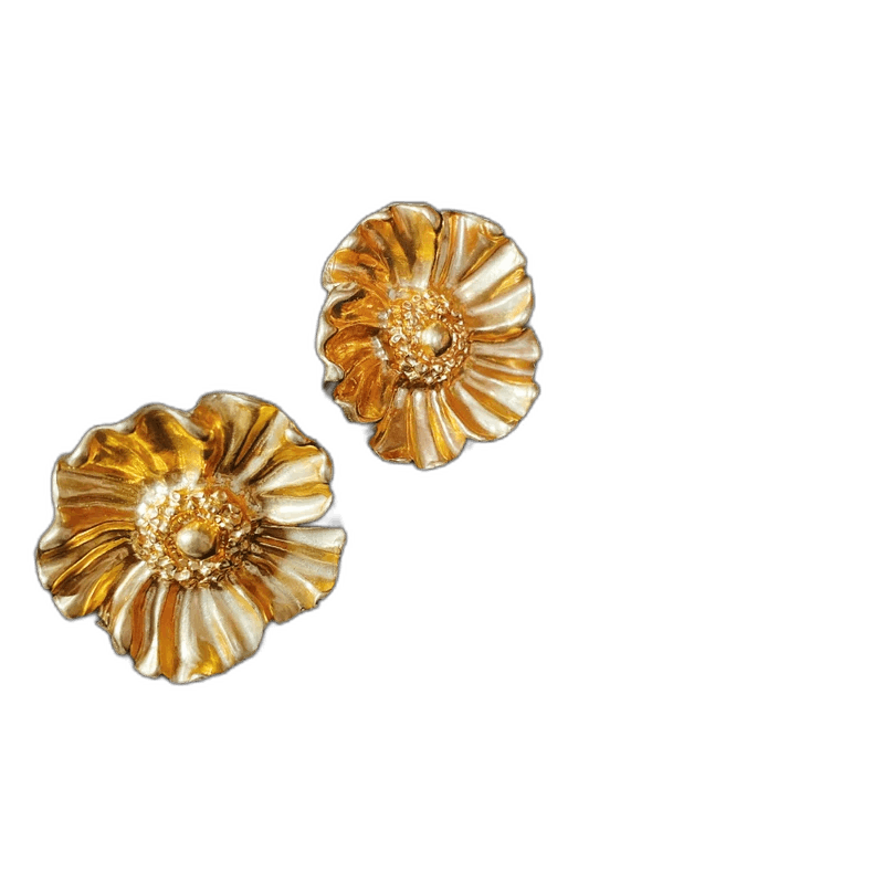 Kenzo Kenzo Vintage Flower Earrings Clip-On Pins Size ONE SIZE - 1 Thumbnail