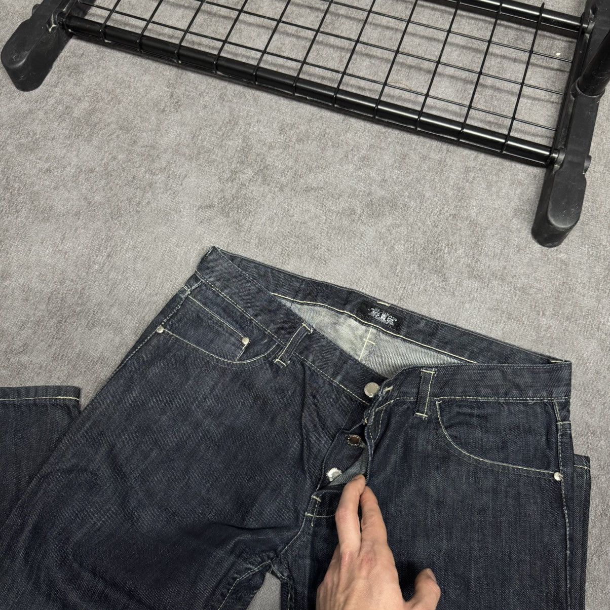 Designer × Japanese Brand × Vintage Crazy Vintage Denim Pants embroidered logo y2k Size US 32 / EU 48 - 7 Thumbnail