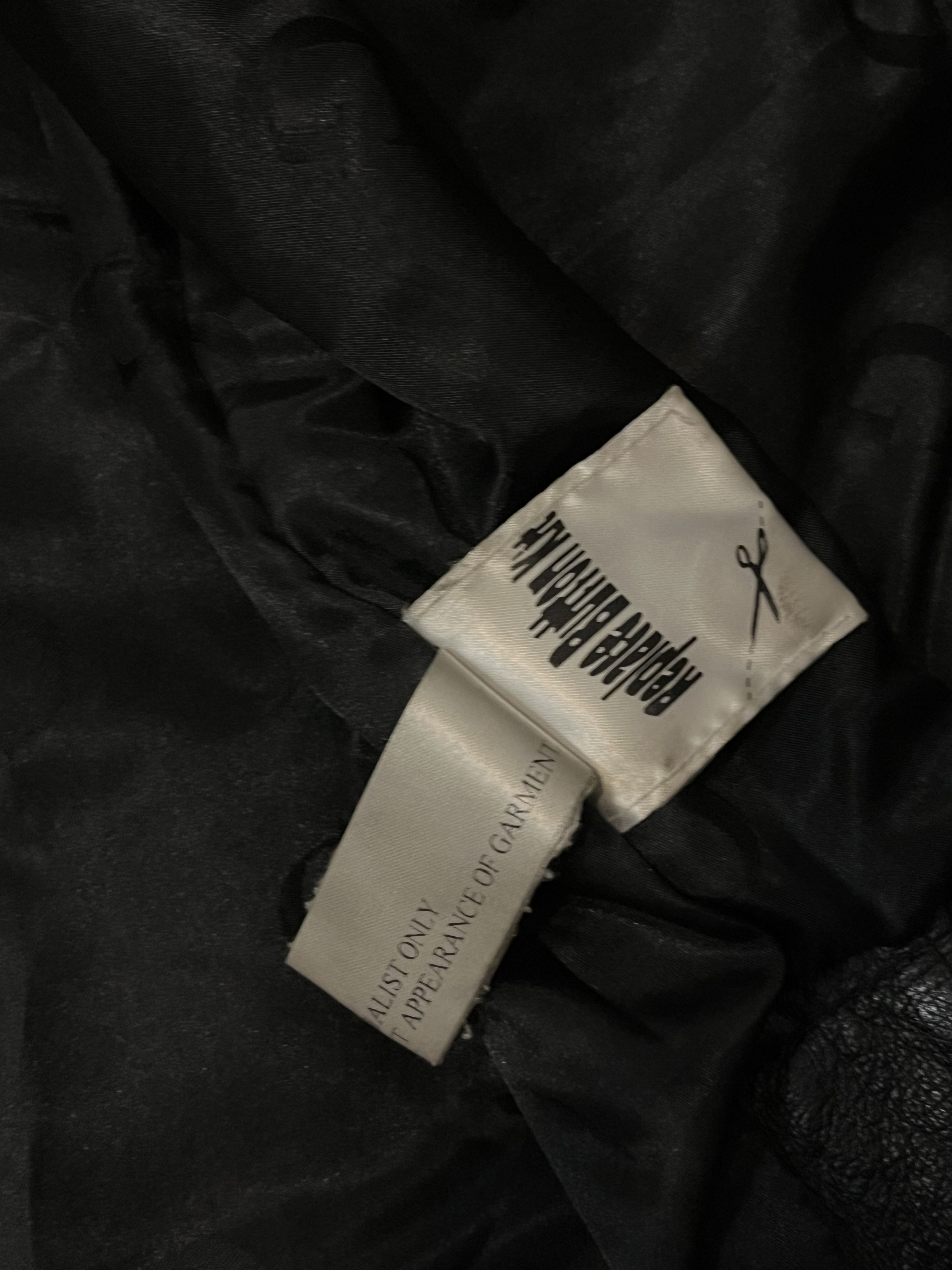 Genuine Leather × Vintage 90s Opium Real Leather Vintage Coat Jacket Size US L / EU 52-54 / 3 - 10 Thumbnail