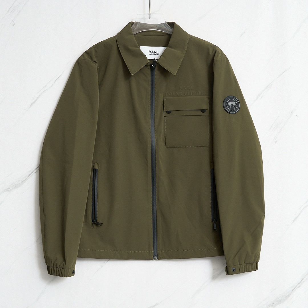 Karl Lagerfeld Karl Lagerfeld Men's Badge Collar Jacket Size US M / EU 48-50 / 2 - 1 Thumbnail