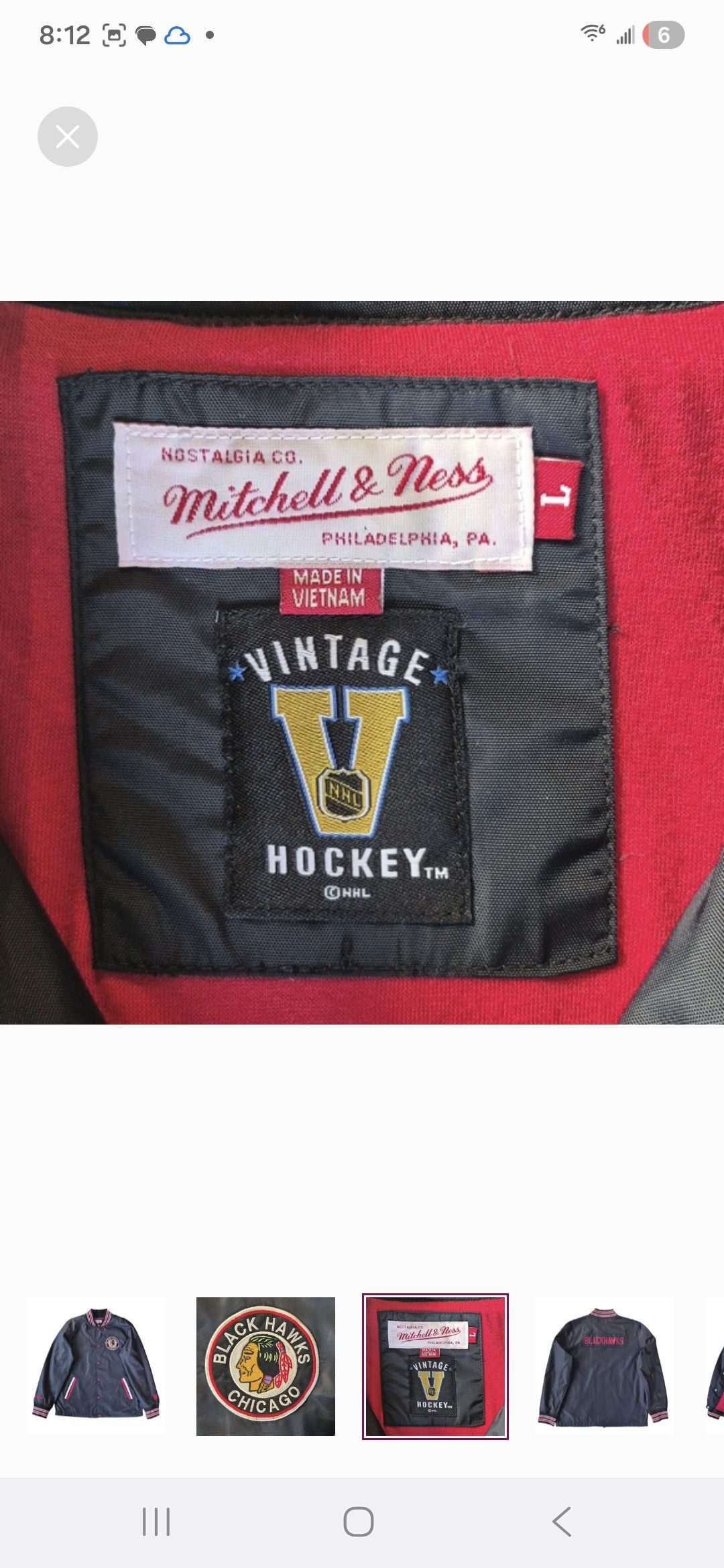 Mitchell & Ness Chicago Blackhawks Mitchell & Ness Vintage Jacket Size US L / EU 52-54 / 3 - 3 Thumbnail