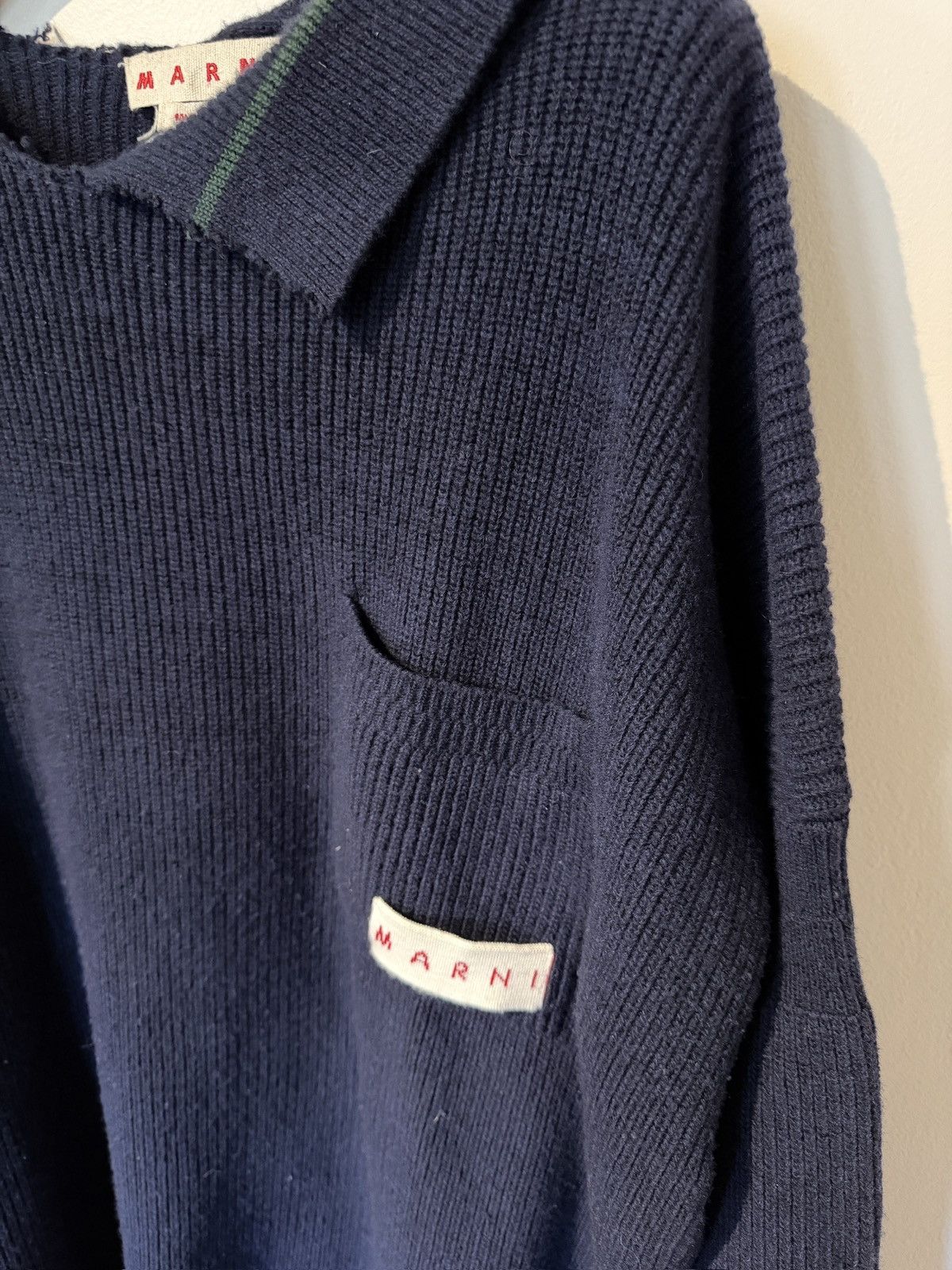 Marni Marni Asymmetric Collar Knit Sweater Size US XL / EU 56 / 4 - 3 Thumbnail