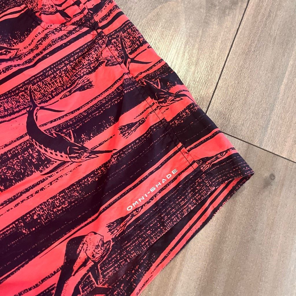 Columbia Columbia PFG Pink Pattern Athletic Shorts Men XL Bin J-43 Size US 38 / EU 54 - 2 Thumbnail