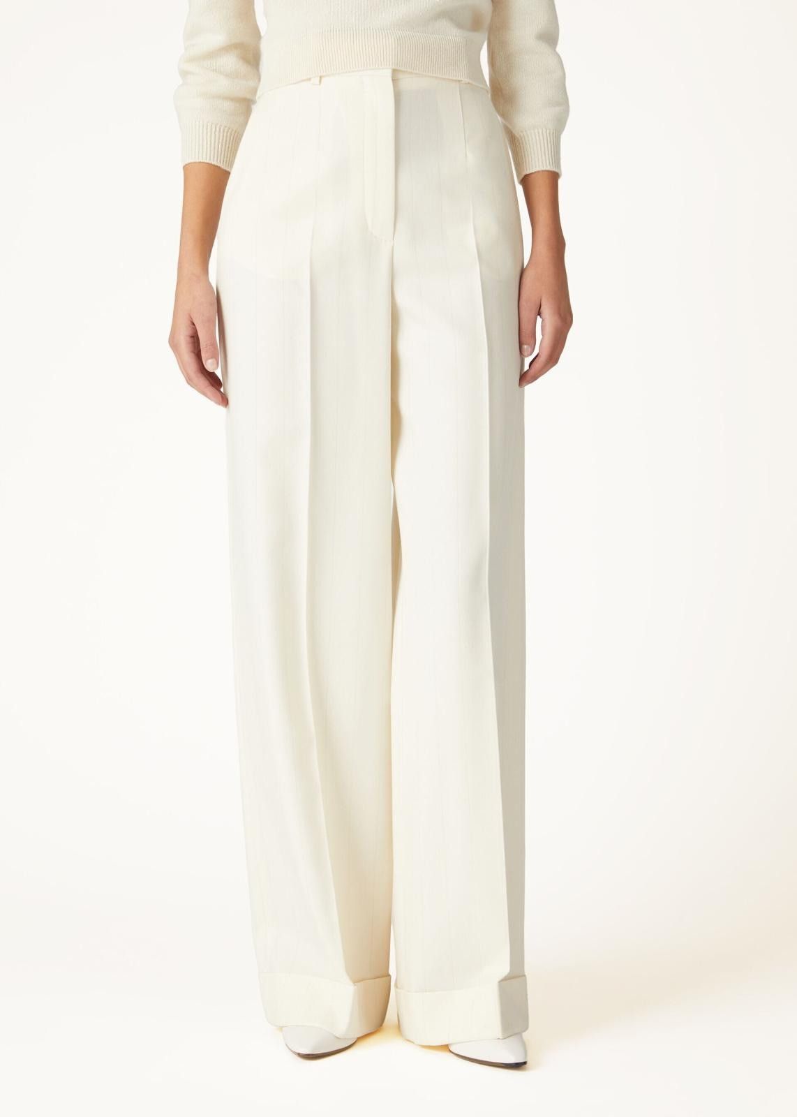Loro Piana o1srvl11e0824 Bibal Trouser in Off White Size 28" / US 6 / IT 42 - 3 Thumbnail