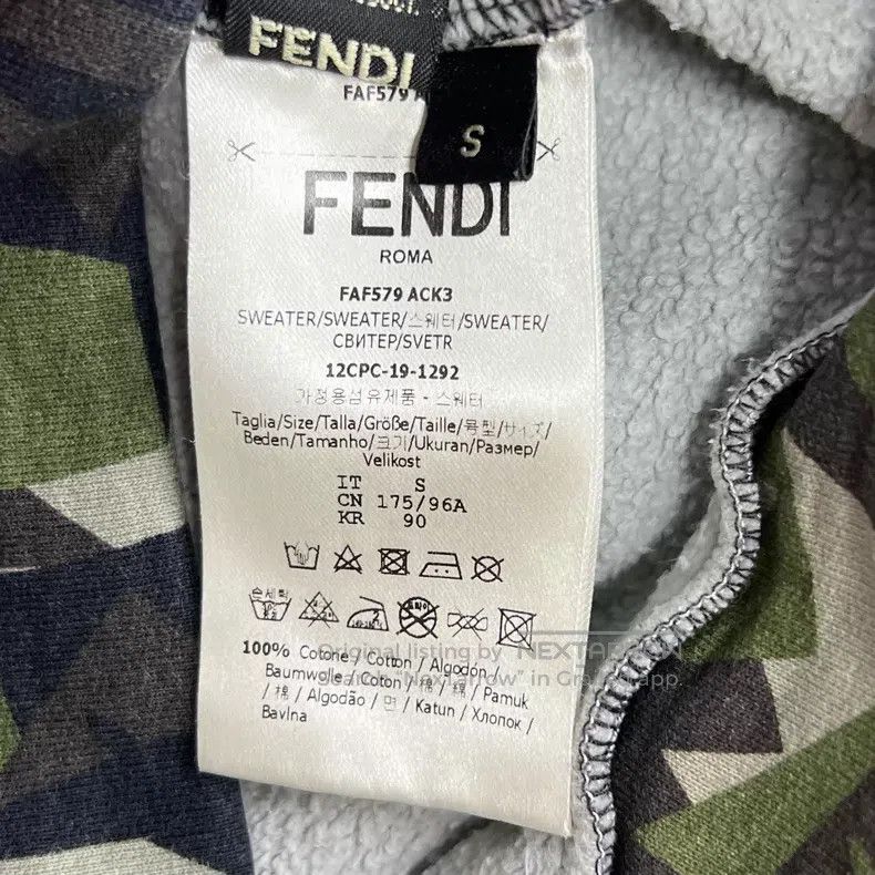 Fendi Fendi Camouflage Color Blocked Zip Sweatshirt Size US S / EU 44-46 / 1 - 3 Thumbnail