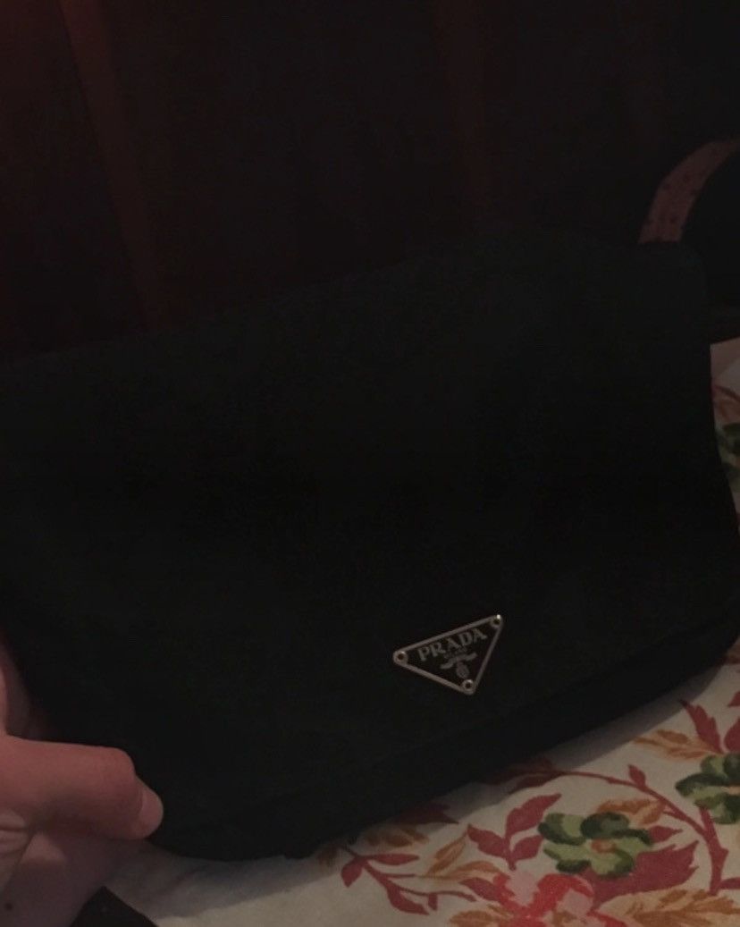 Prada Vintage Prada Nylon Messenger Bag - Black Size ONE SIZE - 5 Thumbnail