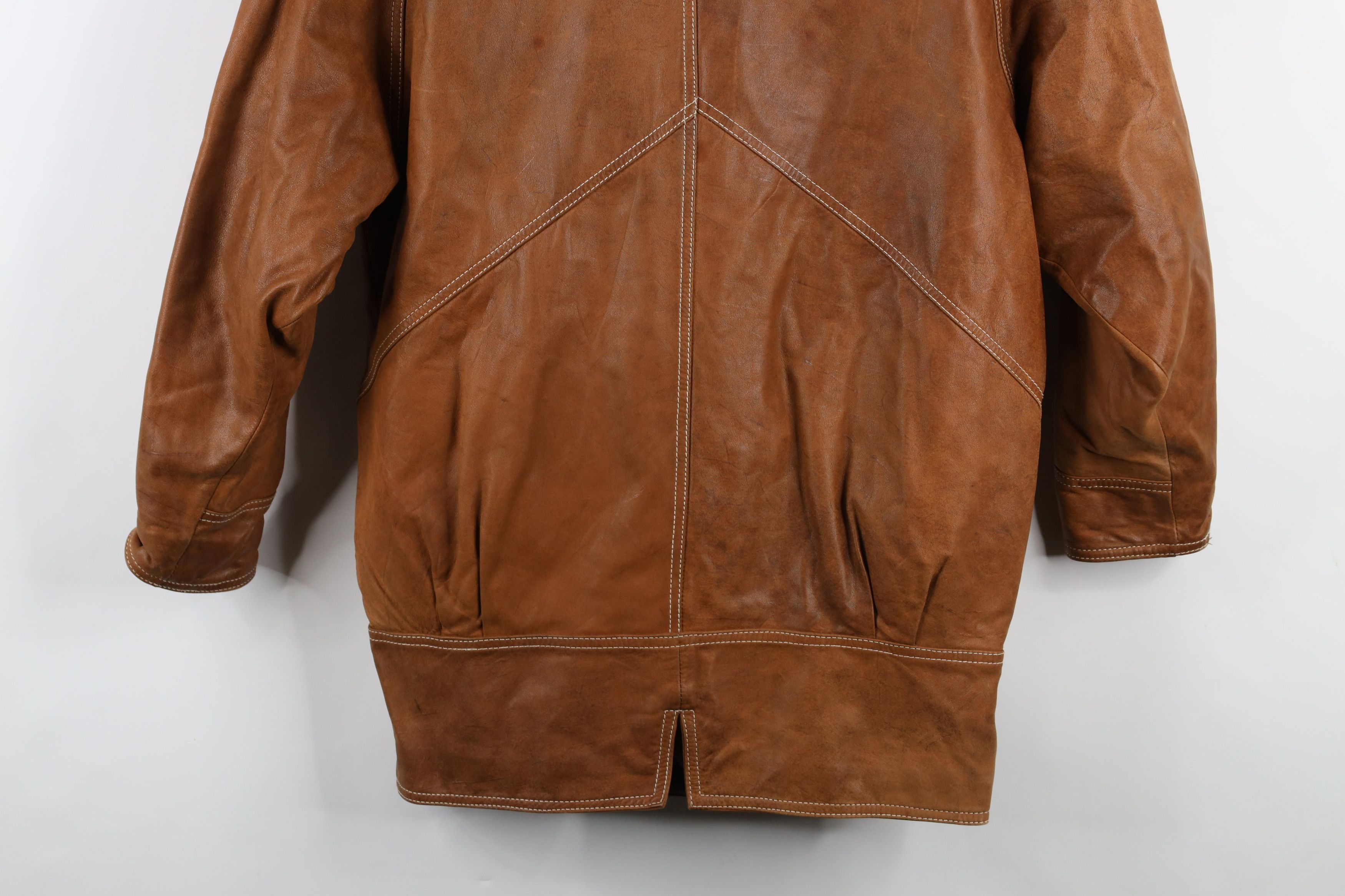 Vintage Vintage 90s Streetwear Shearling Collar Leather Jacket Size S / US 4 / IT 40 - 15 Thumbnail