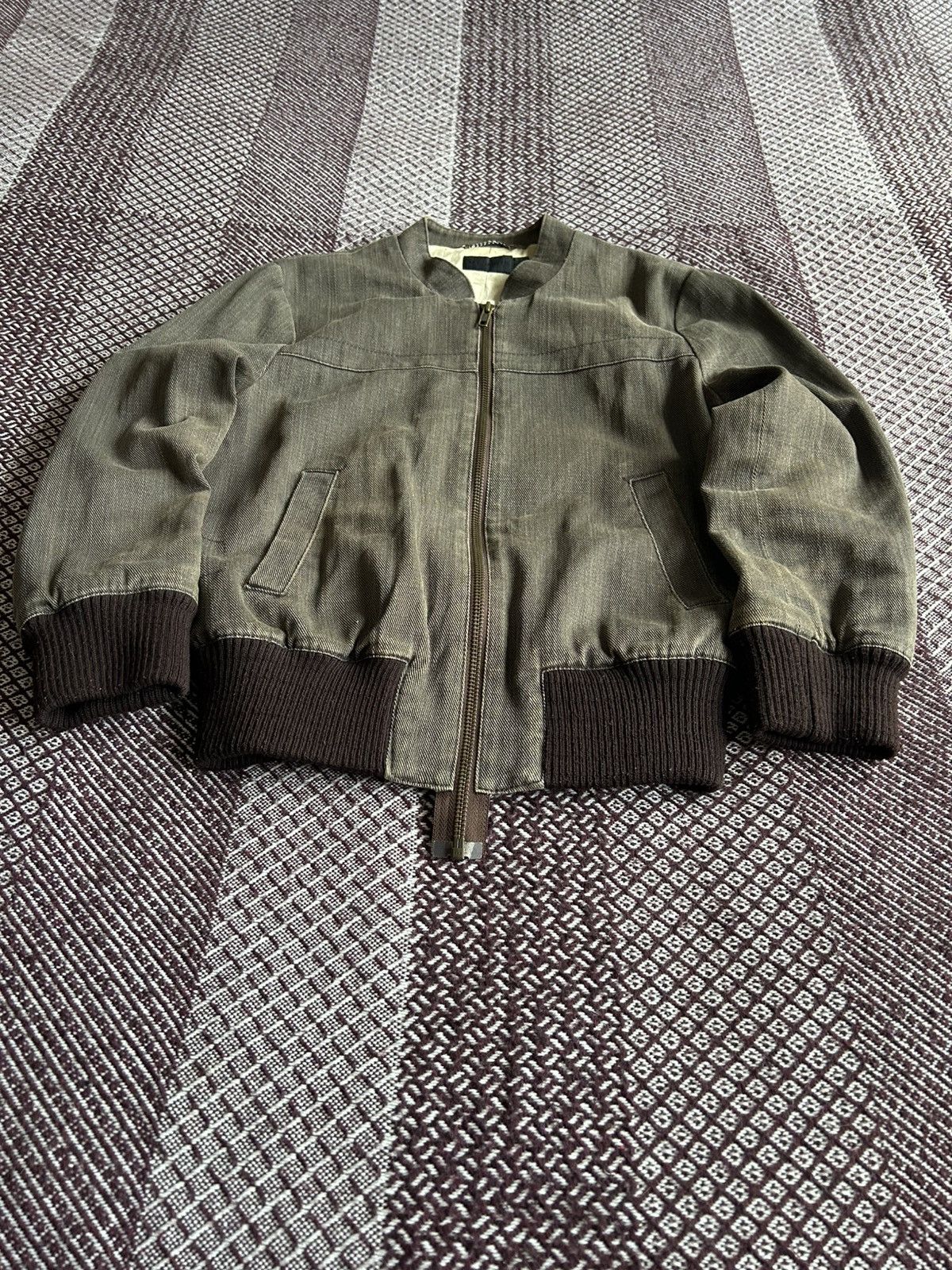 Allsaints × Vintage Vintage Allsaints Washed Avantgarde Style Bomber Jacket Sz S Size S / US 4 / IT 40 - 4 Thumbnail