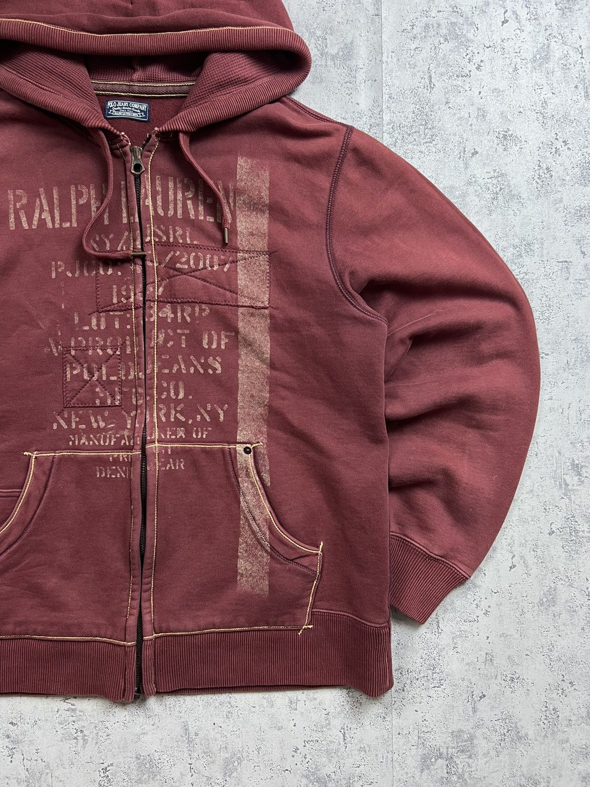 Polo Ralph Lauren 00s Ralph Lauren Vintage Y2K Oversized Retro Zip Hoodie Size US XL / EU 56 / 4 - 3 Thumbnail