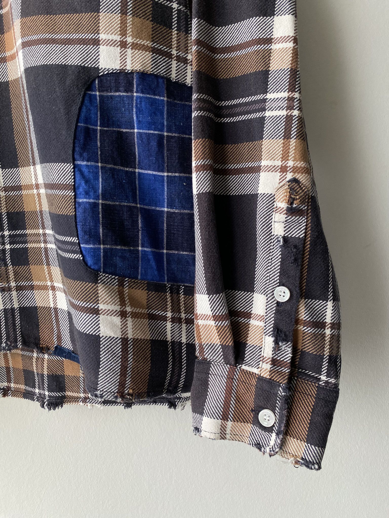Kapital DISTRESSED VINTAGE WASH CHECK SHIRT Size US M / EU 48-50 / 2 - 6 Thumbnail
