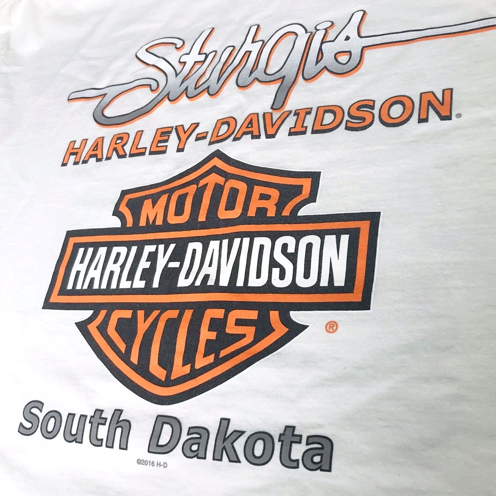 Harley Davidson Harley-Davidson Men T-Shirt XL White 77th Annual Sturgis Motorcycle Rally Graphic Short Sleeve Crew Neck Vintage No N/A Size US XL / EU 56 / 4 - 5 Thumbnail