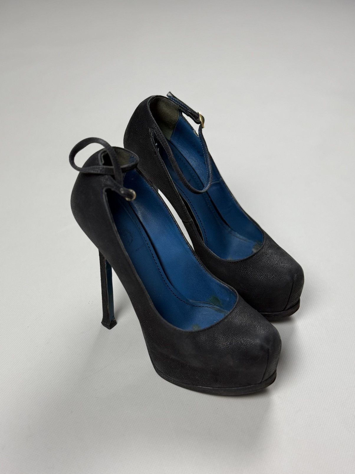 Vintage × Yves Saint Laurent YSL Yves Saint Laurent Vintage Ladies Leather Platform Heels Size US 6.5 / IT 36.5 - 2 Thumbnail