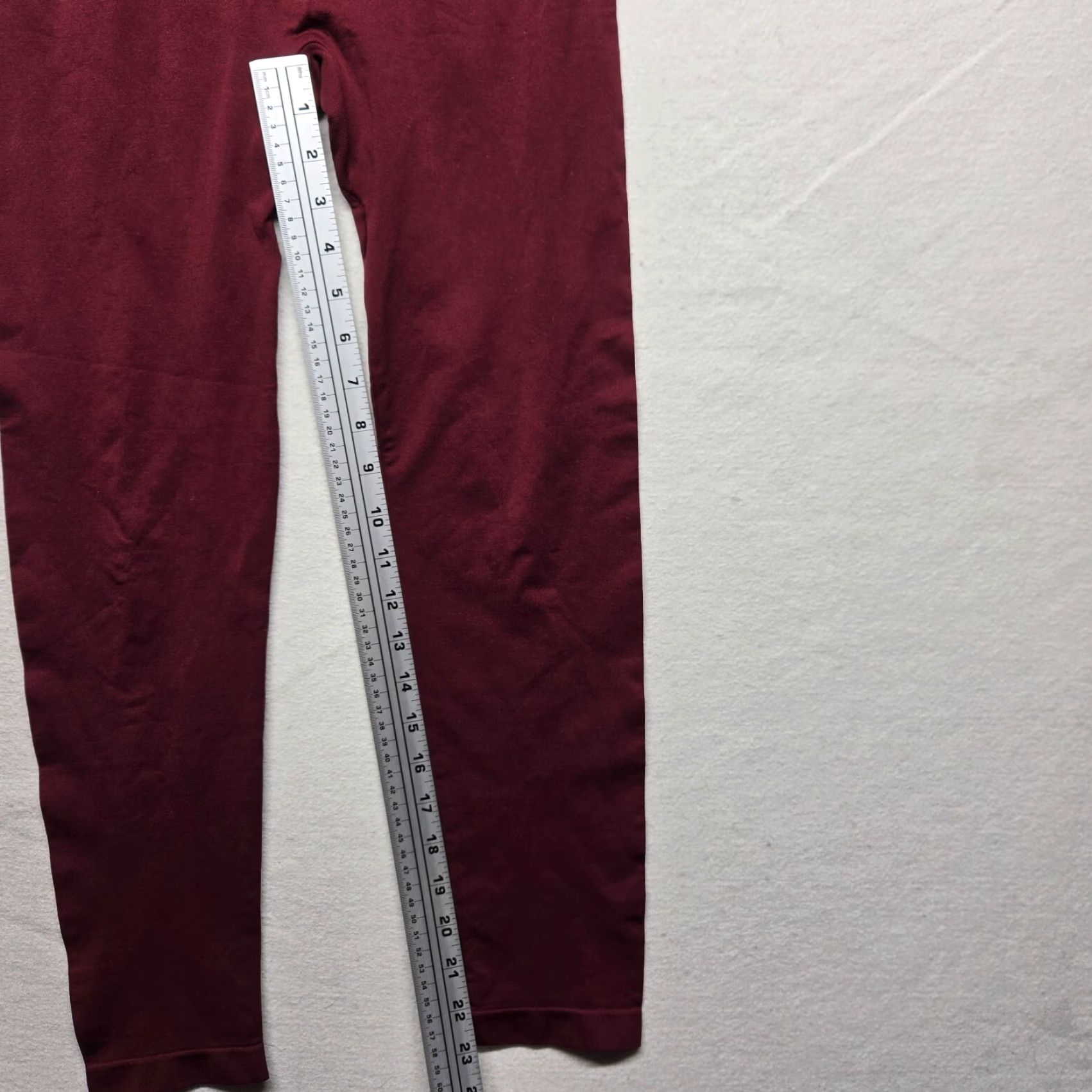 Vintage Cato Leggings Women L High Rise Red Nylon Polyester Spandex Activewear Pants Adult Size L - Vintage? No (adjust) Size 36" / US 14 / IT 50 - 6 Thumbnail