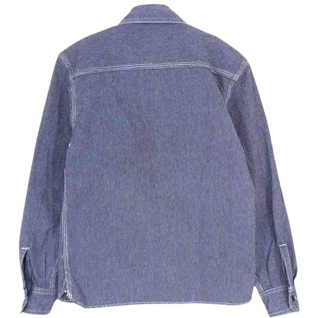 The Flat Head THE FLAT HEAD Wabash Work Shirt 34 Navy Japan Made Used Denim Cotton Button-Up Long Sleeve Casual Mens 90sBikerUSA Gray Size US S / EU 44-46 / 1 - 2 Thumbnail