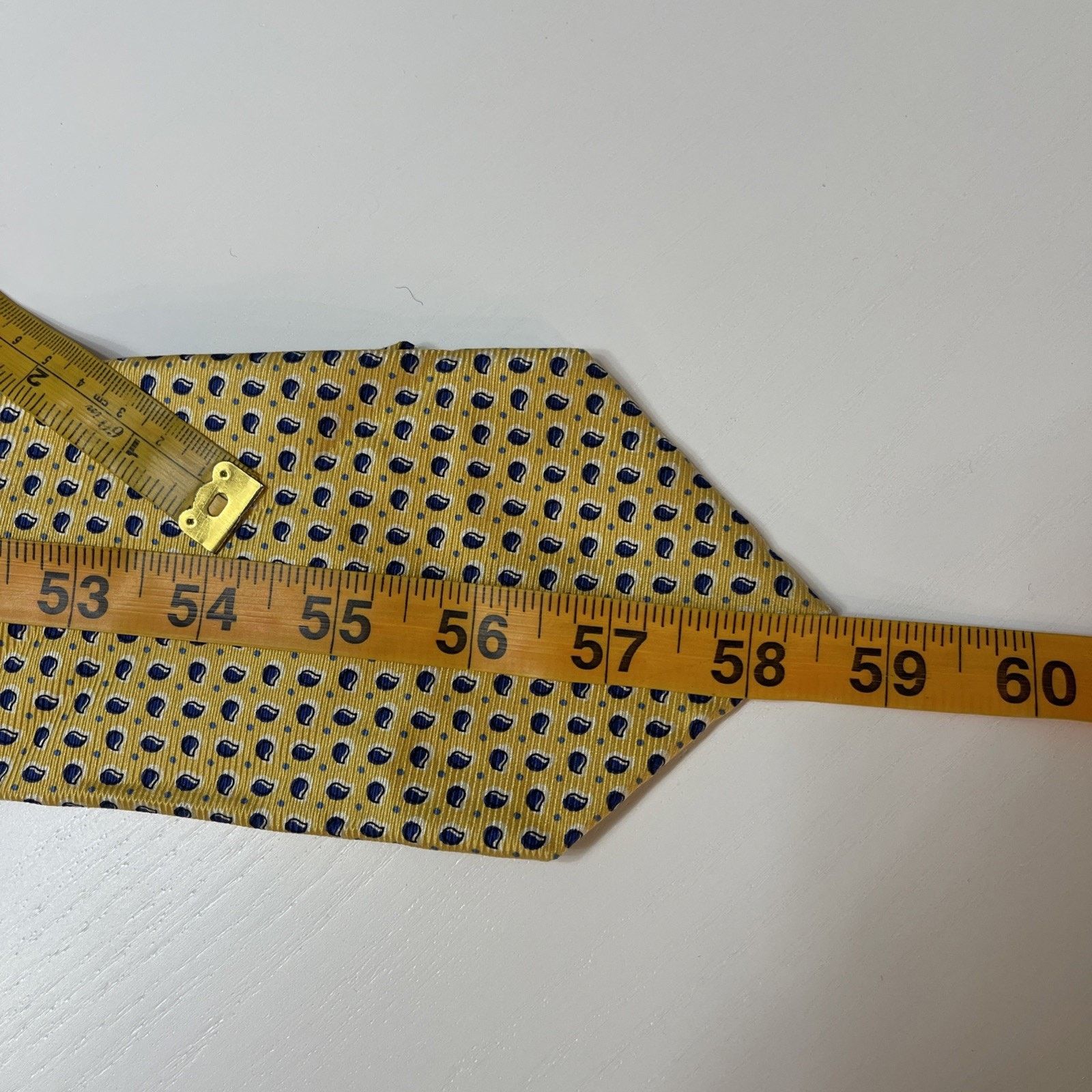 Polo Ralph Lauren Polo Ralph Lauren Men's Silk Tie Yellow Hand Made Vintage Size ONE SIZE - 7 Thumbnail