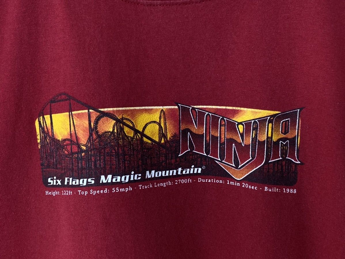 Vintage Vintage 90s Ninja Six Flags Magic Mountain Tees Size US M / EU 48-50 / 2 - 7 Thumbnail