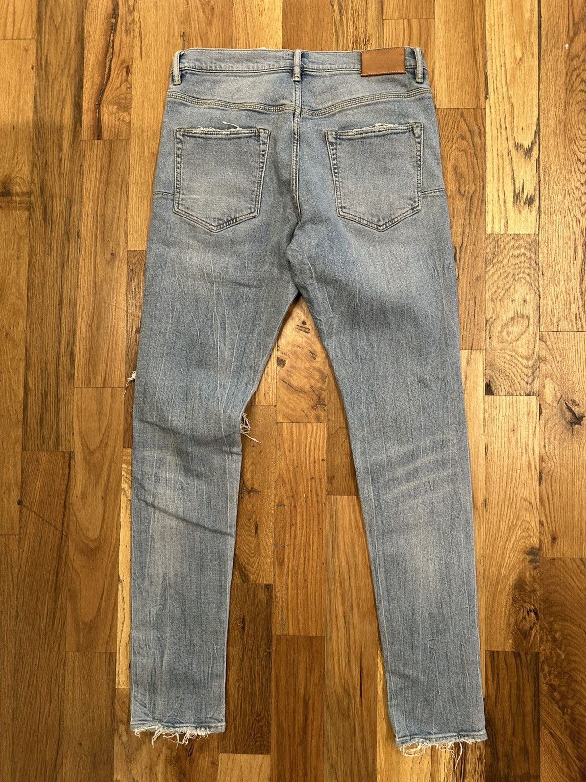 Purple Brand Purple Brand Knee Hole Blue Denim Jeans Size 33 Size US 33 - 2 Thumbnail