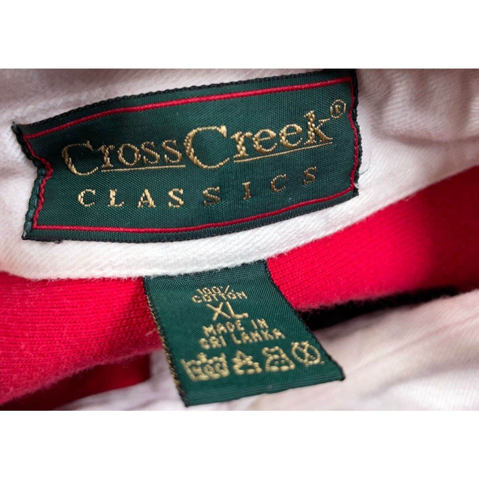 Vintage VINTAGE Cross Creek Polo Shirt Men XL Red Striped Embroidered Rugby Collared 90s Preppy Classic Size US XL / EU 56 / 4 - 3 Thumbnail