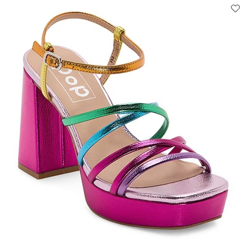 Other Pop Womens Kallie Heeled Sandals Pink Fuschia Multicolor Size US 8.5 / IT 38.5 - 1 Thumbnail