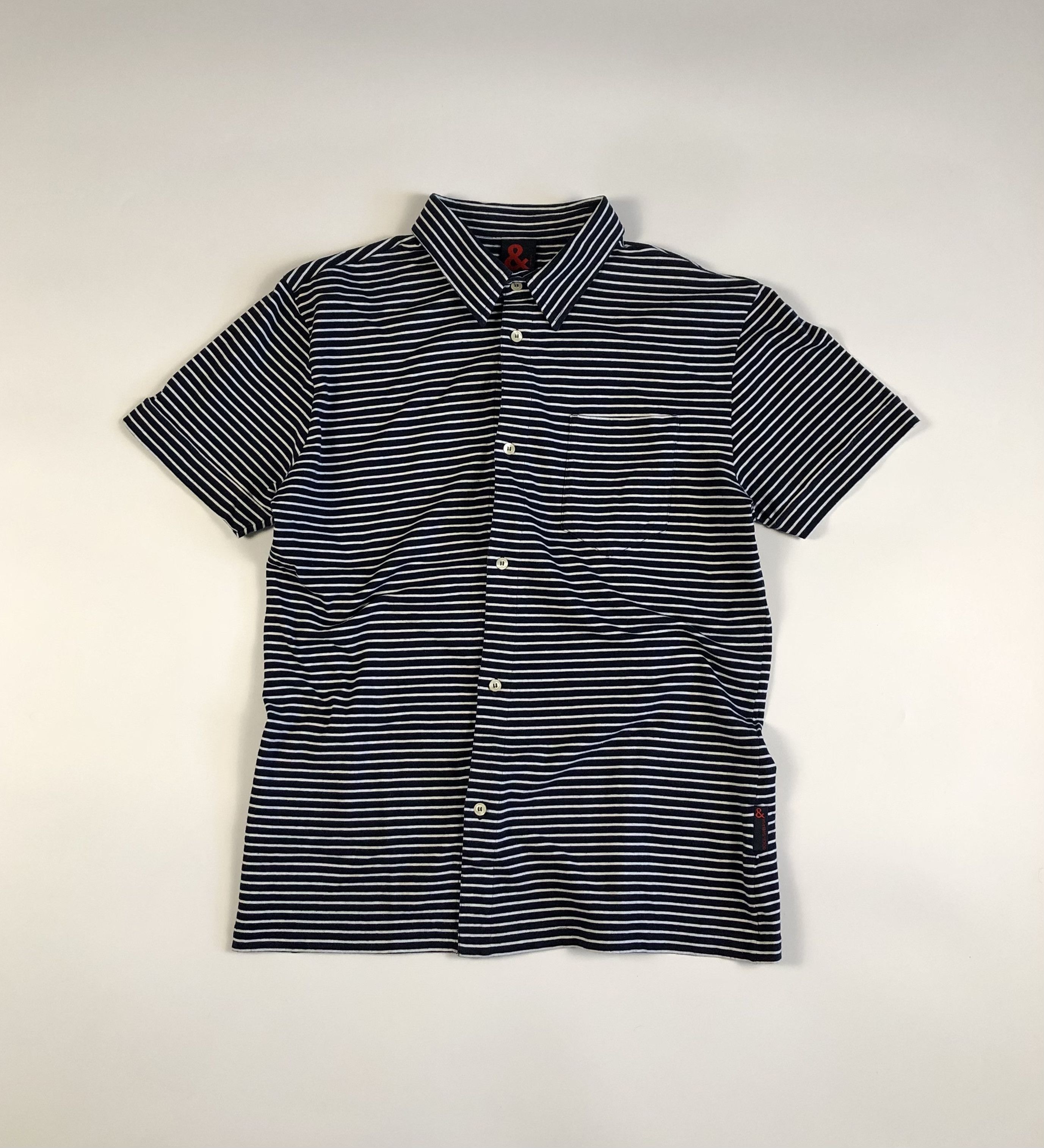 Dolce & Gabbana Dolce & Gabbana Striped Cotton Blend Short Sleeve Shirt Size US M / EU 48-50 / 2 - 5 Thumbnail