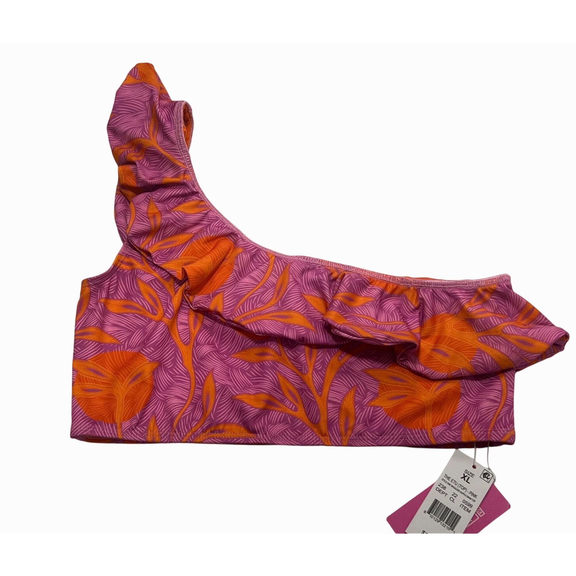Other Liberty & Justice-Women's One Shoulder Ruffle Bikini Top - P Size ONE SIZE - 3 Thumbnail