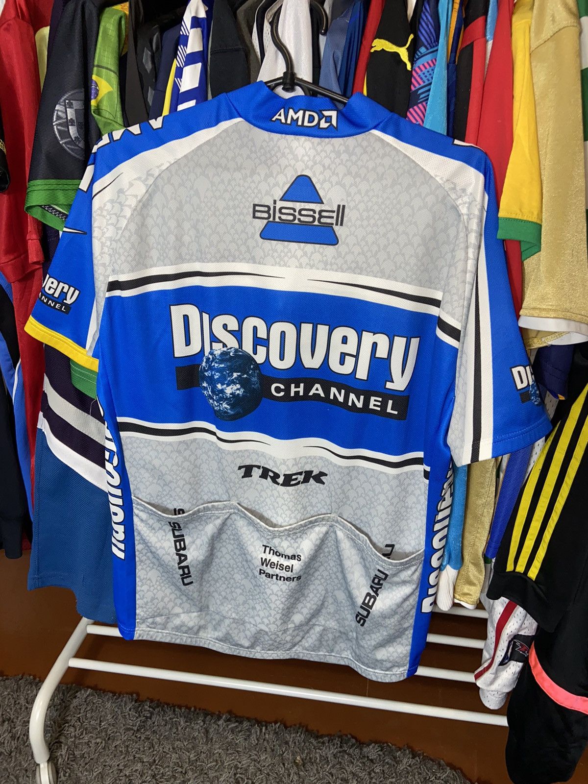 Nike × Vintage NIKE TEAM DISCOVERY CHANNEL CYCLING JERSEY VINTAGE Y2K Size US L / EU 52-54 / 3 - 3 Thumbnail